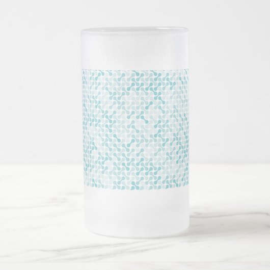 Blauw metabalpatroon matglas bierpul (Center)