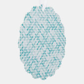 Blauw metabalpatroon ornament kaart (Rechts)