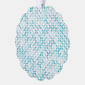 Blauw metabalpatroon ornament kaart (Links)