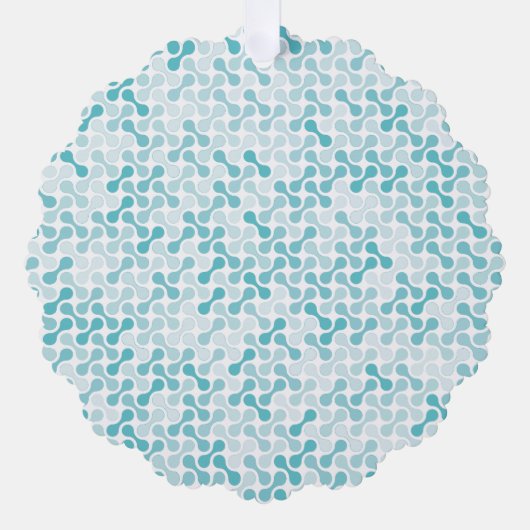 Blauw metabalpatroon ornament kaart (Voorkant)