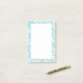 Blauw metabalpatroon post-it® notes (Op bureau)