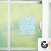 Blauw metabalpatroon raamsticker (Huis)