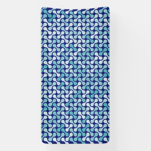 Blauw metabalpatroon spandoek (Verticaal)