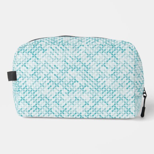Blauw metabalpatroon toilettasje (Voorkant)