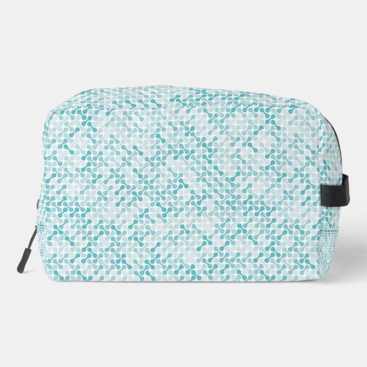 Blauw metabalpatroon toilettasje (Achterkant)