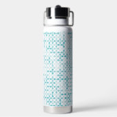 Blauw metabalpatroon waterfles (Achterkant)