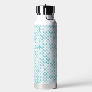 Blauw metabalpatroon waterfles