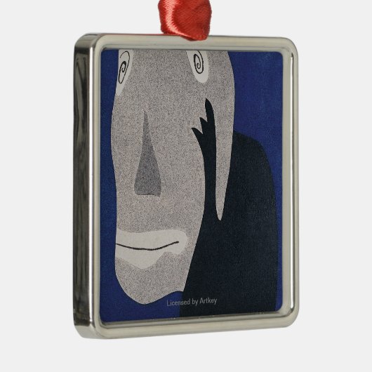 Blauw Metalen Ornament (Rechts)