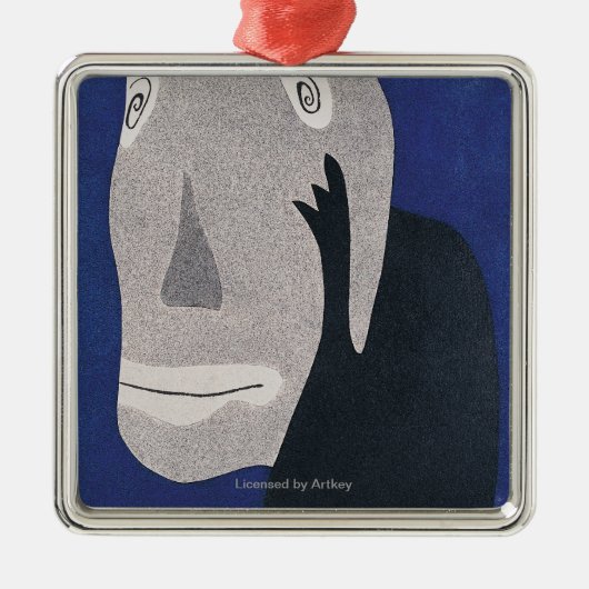 Blauw Metalen Ornament (Voorkant)