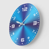 Blauw Metallic Achtergrond-36361 Grote Klok (Hoek)