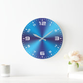 Blauw Metallic Achtergrond-36361 Grote Klok (Huis)