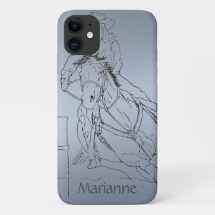 Blauw Metallic Barrel Racer II Case-Mate iPhone Case