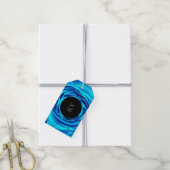 Blauw Metallic Roze Cadeaubijslage Cadeaulabel (Met Touw)