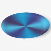 Blauw Metallic Texture Design Papieren Bordje (Gekanteld)