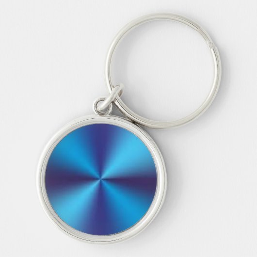Blauw Metallic Textuur Design-47456 Sleutelhanger (Voorkant)