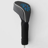 Blauw Metallic Torus Knoop Golfheadcover (Schuin)
