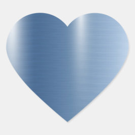 Blauw Metallic Trouw Baby Borrel Verjaardag Hart Sticker