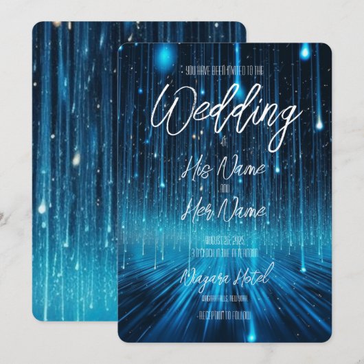 Blauw Meteor Douche Landschap Kaart (Voorkant / Achterkant)