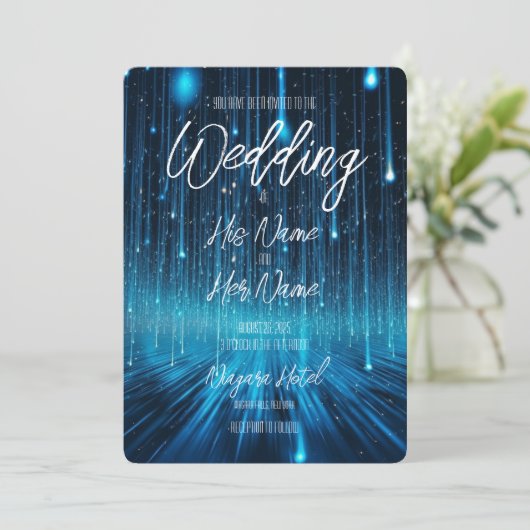 Blauw Meteor Douche Landschap Kaart (Staand voorkant)