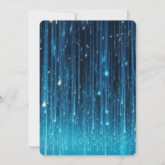 Blauw Meteor Douche Landschap Kaart (Achterkant)