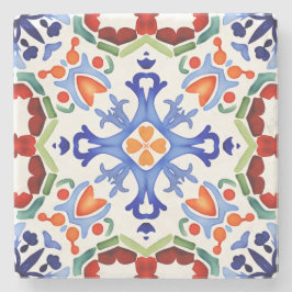 Blauw Mexicaans kleurrijk tegels vrijgezellenfeest Stenen Onderzetter