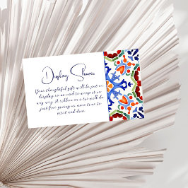 Blauw Mexicaans kleurrijke tegels display vrijgeze Informatiekaartje