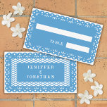 BLAUW MEXICAANS PAPEL PICADO place card Plaatskaartje<br><div class="desc">BLAUWE MEXICAANSE PAPEL PICADO PLACE CARD</div>