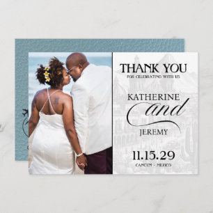 Blauw Mexicaans paspoort Bedankkaart