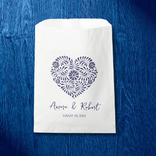 Blauw Mexicaans Talavera hart Bedankzakje