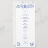 BLAUW MEXICAANS TALAVERA PROGRAMMA (Achterkant)