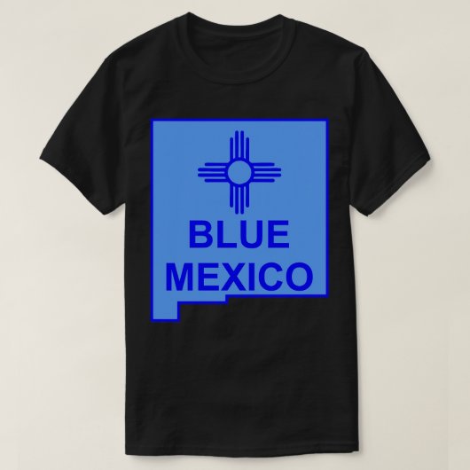 Blauw Mexico T-shirt (Design voorkant)