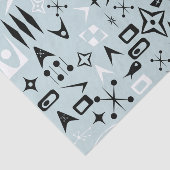 Blauw Mid Century Moderne Weefselpapier Tissuepapier (Detail)