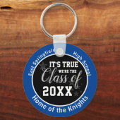 Blauw-middelbare school van 2023 sleutelhanger (Voorkant)