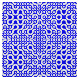Blauw middeleeuwse moderne afdrukken stof