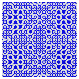 Blauw middeleeuwse moderne afdrukken stof