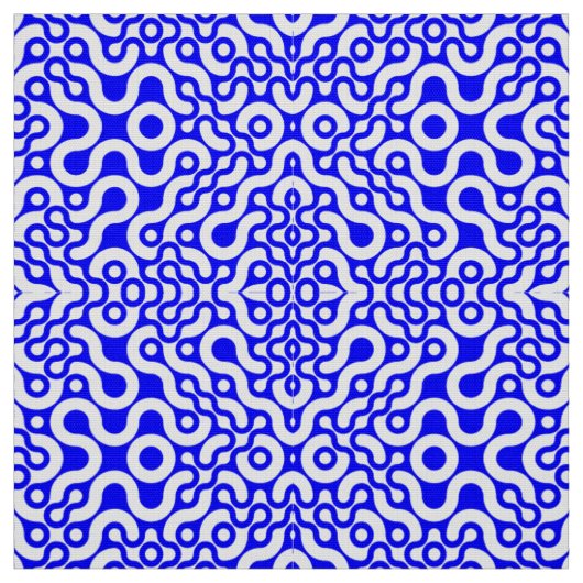 Blauw middeleeuwse moderne afdrukken stof (Swatch)