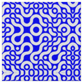 Blauw middeleeuwse moderne afdrukken stof (Close Up)