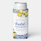 Blauw Middellandse Zee Citroenen Bruidsdouche Seltzer Blikjeskoeler (Seltzer Voorkant)