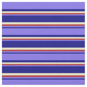 Blauw, middellangblauw, rood en Bleek goudkleurig Stof