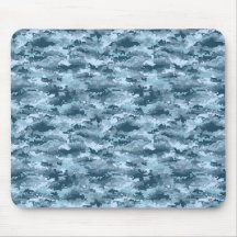 Blauw militair gepixelde camouflagepatroon