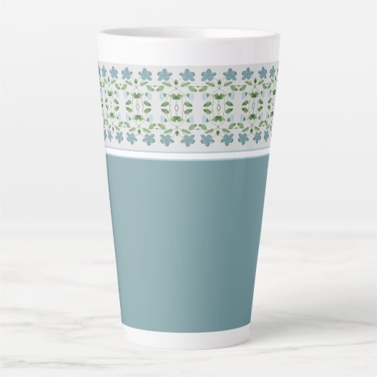 Blauw mini-ontwerp latte mok (Voorkant)