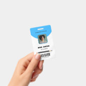 Blauw Minimaal Docenten ID Kaart Badge (Handheld)