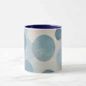 Blauw Minimaal Geometrisch Patroon Mok (Midden)
