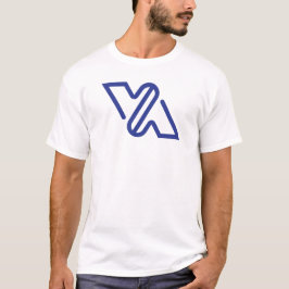 Blauw Minimaal Letter VA Klassiek  T-shirt