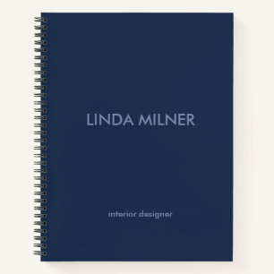 Blauw, minimale, eenvoudige zaken notitieboek