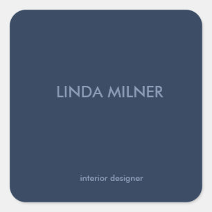 Blauw, minimale, eenvoudige zaken vierkante sticker