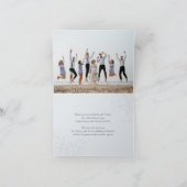 Blauw | Minimale kalligrafie-weduwfoto Bedankkaart (Binnen)