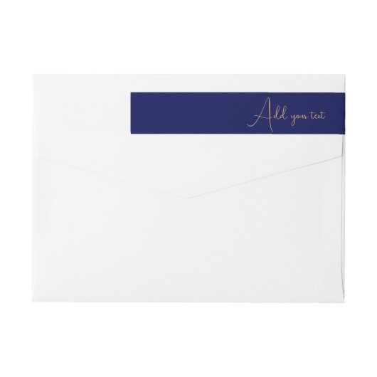 Blauw minimalistisch aangepaste naam (Achterkant)