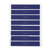 Blauw minimalistisch aangepaste naam (Vel)