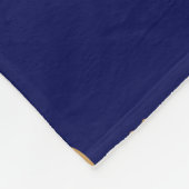 Blauw minimalistisch aangepaste naam fleece deken (Hoek)